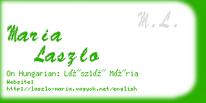 maria laszlo business card